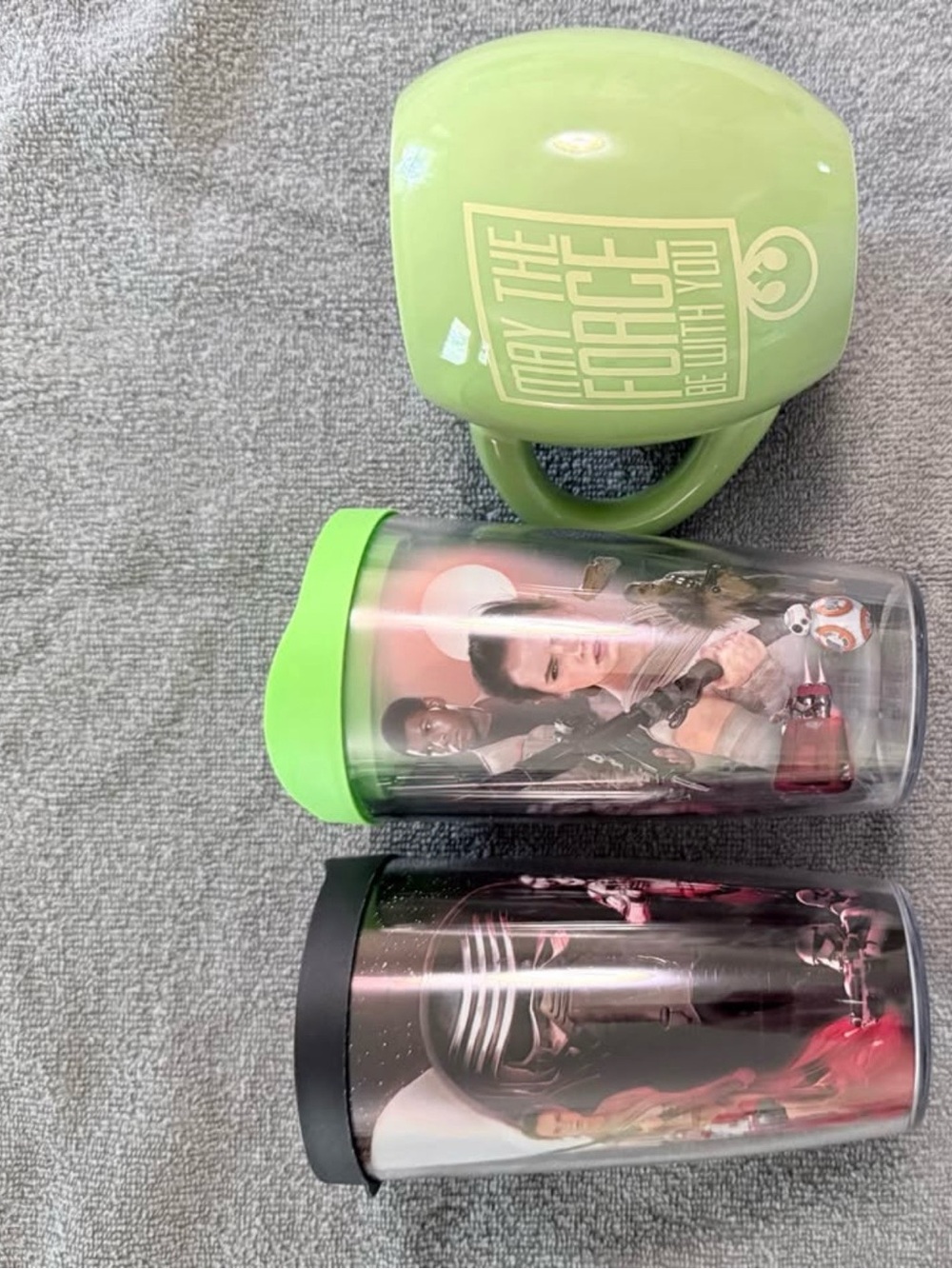 Star Wars Drink-ware Bundle, Yoda mug, and Star Wars Tumblers